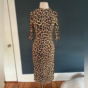 Alice + Olivia NWT leopard dress size 6